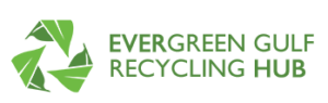 A recycling symbol with an environmental focus, representing Evergreen Gulf’s mission to reduce electronic waste and promote sustainability.